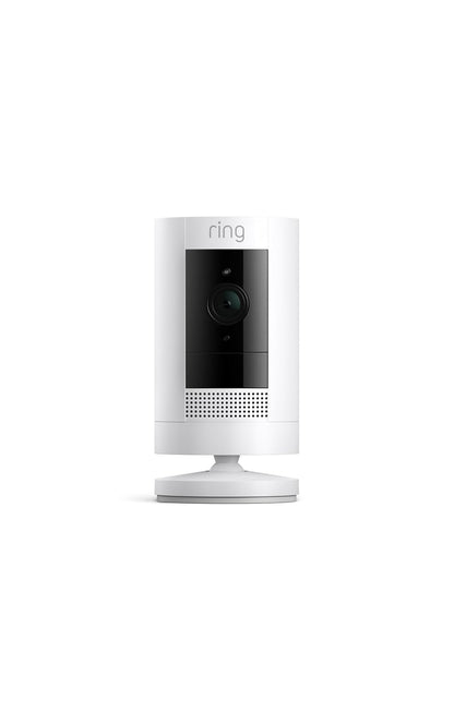 Outdoor Cam (Stick up Cam), Weather-Resistant Home or Business HD Security Camera, Live View, Color Night Vision, Two-Way Talk, Motion Alerts, Works with Alexa, White