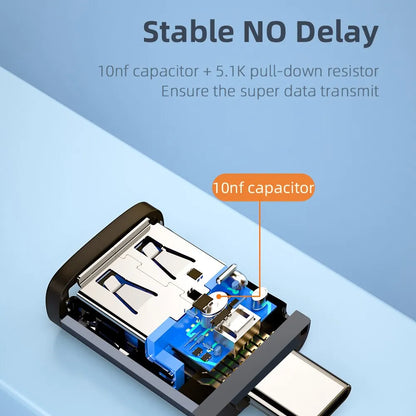 OTG Adapter Type C USB 3.0 Type C USB C Male to USB Female Converter for Macbook Xiaomi Samsung S20 USBC OTG Connector